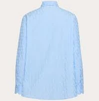 Valentino Men's Cotton Poplin Shirt with Toile Iconographe