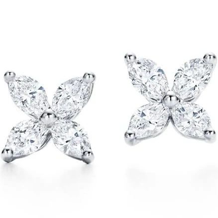 Tiffany Victoria Rose Gold Diamond Earrings