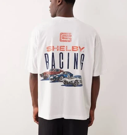 ASOS DESIGN Oversized T-shirt with SHELBY RACING Print