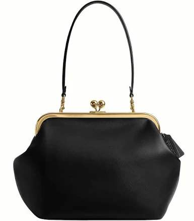 Coach Women's Kisslock 27 Leather Frame Bag