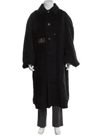 Balenciaga 2022 Inside Out Carcoat Trench Coat w/ Tags in Black, Men's 3 | L