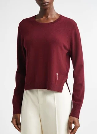Erdem Women's Floral Embroidered Cashmere Sweater