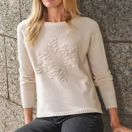 Pure Collection Cashmere Blend Hand Embroidered Sweater