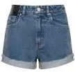 Blue Rolled-edge Denim Shorts