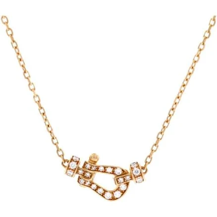 Fred Paris Force 10 Pave Diamond Necklace in Gold