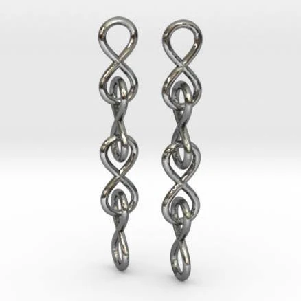 Infinity Metal Chain Earrings