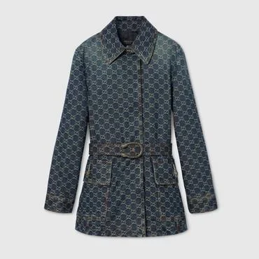 Gucci GG Cotton Denim Jacquard Jacket