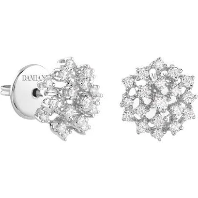Damiani Mimosa White Gold Diamond Earrings