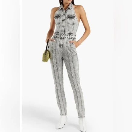 Retrofete Ben Belted Denim Jumpsuit