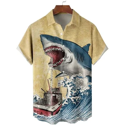 3D Animal Print Short Sleeve Shirt