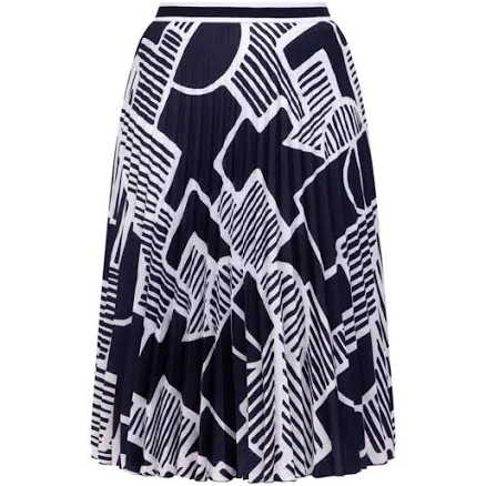 Faber Abstract Print Pleated Skirt