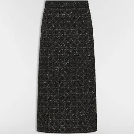 DIOR Women's Mid-Length Macrocannage Straight Skirt