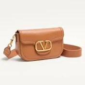 Valentino Garavani Alltime Grainy Calfskin Shoulder Bag