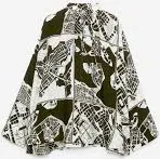 Stockholm Print Gathered Blouse