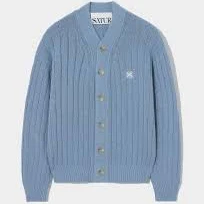FARO Over Size Boucle Cardigan Emerald Blue