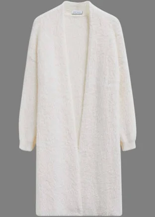 Cloud Touch Fuzzy Knit Longline Cardigan