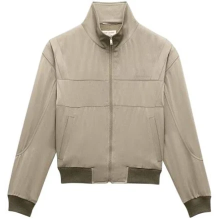 Saint Laurent Blouson In Satin - Green - Men - 32