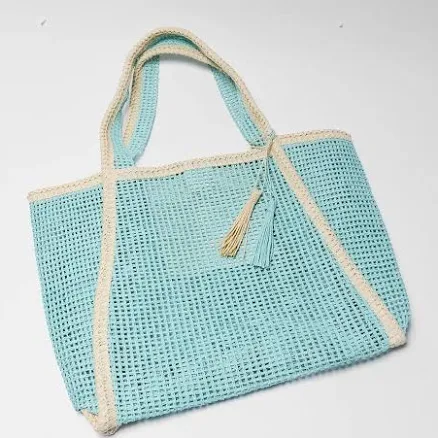 Avara Women's Contrast Trim Woven Tote