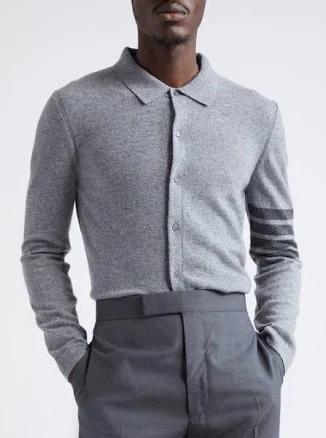 Men's Thom Browne Cashmere Jersey Stitch Shirt