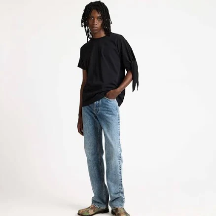 Mens Jw Anderson Yellow T-shirt with knotted sleeve