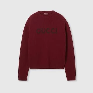Gucci Wool Cashmere Rib Knit Sweater