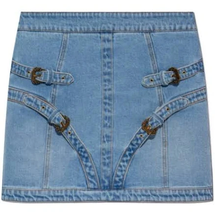 Versace Jeans Couture Buckle Detail Mini Skirt