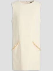 Crystal-embellished bouclé-tweed mini dress