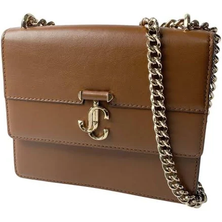 Jimmy Choo Dark Orange Calf Leather Shoulder Bag