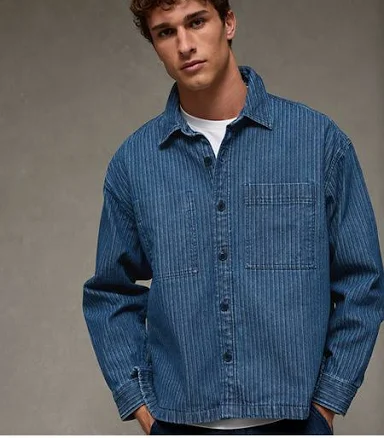 AE Men's Herringbone Shacket