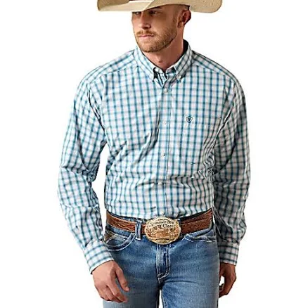 Ariat Men's Pro Series John Classic Fit Long Sleeve Plaid Shirt