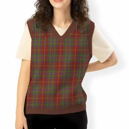 Tartan Vibes Wren Tartan Knitted V-Neck Vest