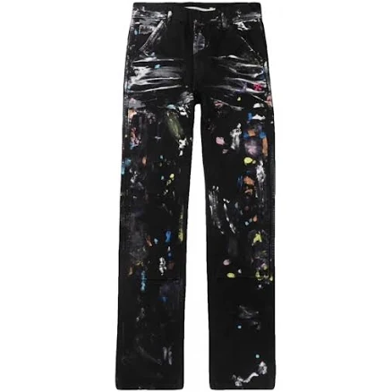 Off-White Men's Paint-Splattered Denim Jeans