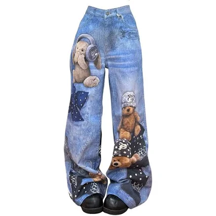 Teddy Bear Wide Leg Jeans
