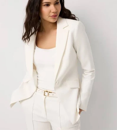 White House Black Market Women's Luxe Stretch One-Button Blazer