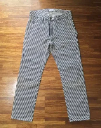 A Bathing Ape Cotton Double Knee Hickory Painter Pants Gray Size S