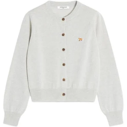 Maison Kitsuné Women's Buttoned Fox-Patch Cardigan