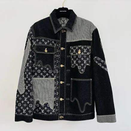 Louis Vuitton X Nigo Crazy Denim Workwear Monogram Jacket Black Size
