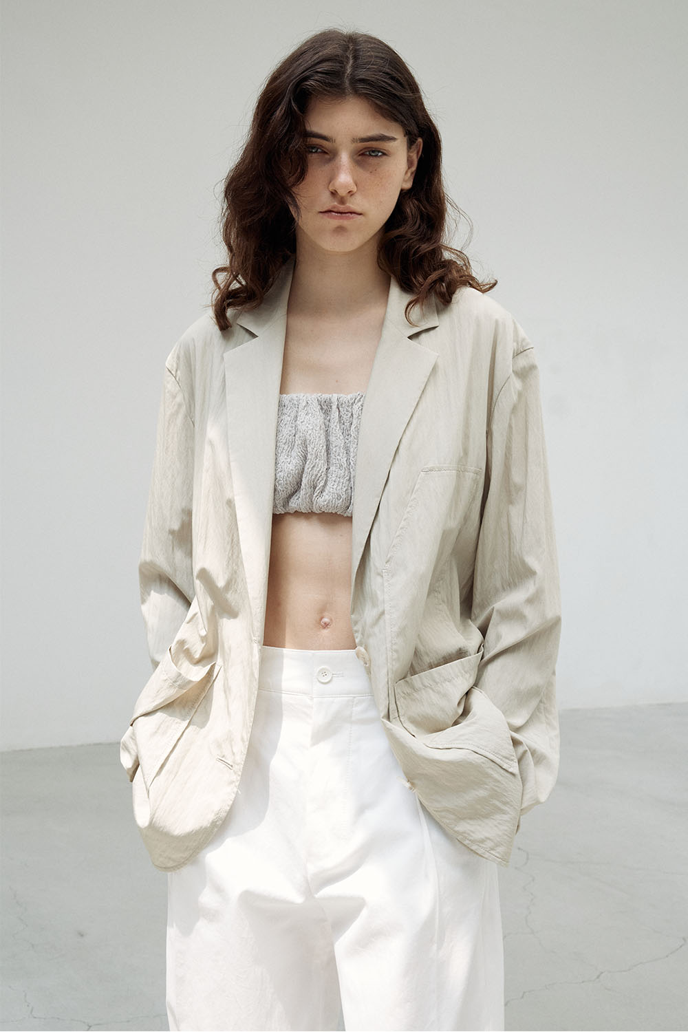 Summer Sheere Jacket, Khaki Beige