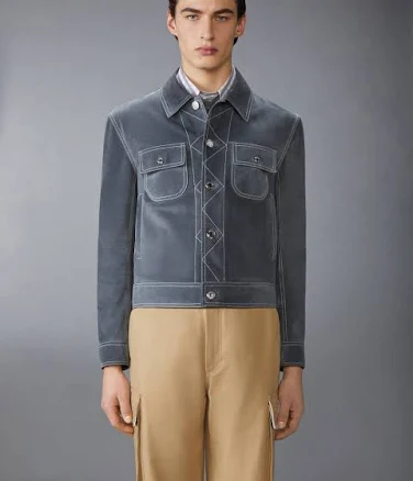 Men's Suede Utility Jacket