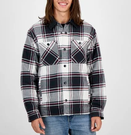 Sun + Stone Men's Mack Long Sleeve Plaid Shirt Jacket