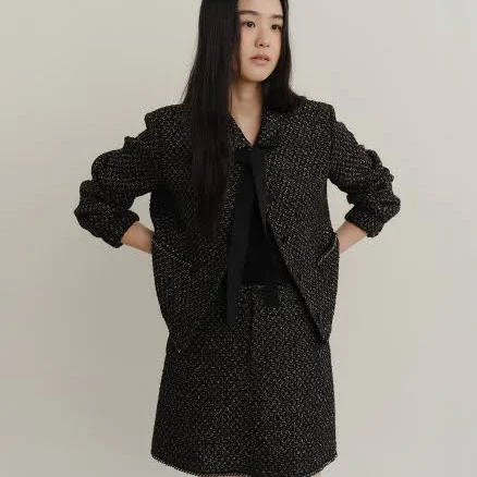 HOWUS TWEED BEADED TIE Jacket