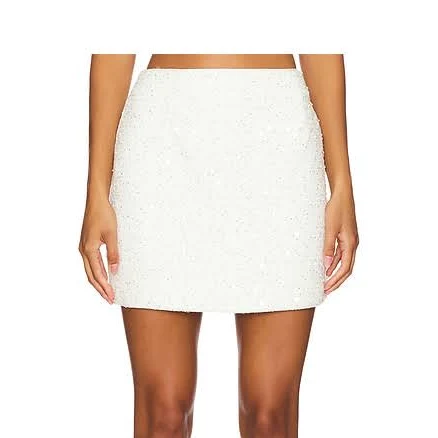 Milly Women's Modern Beaded Tweed Mini Skirt