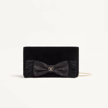 Valentino Garavani Women's Vlogo Signature Mini Velvet Shoulder Bag