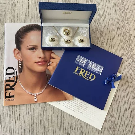 Fred Of Paris Ombré Feline 1980's Gold 18k Enamel Ring,necklace,