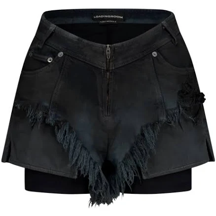 Moto Cut Denim Shorts