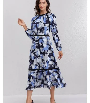 Brushstroke Midi Dress