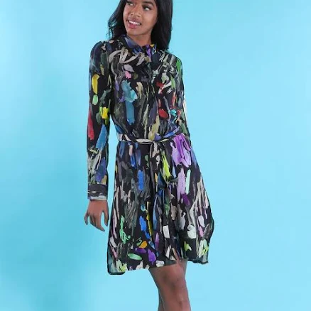 Brush Stroke Shirt Dress