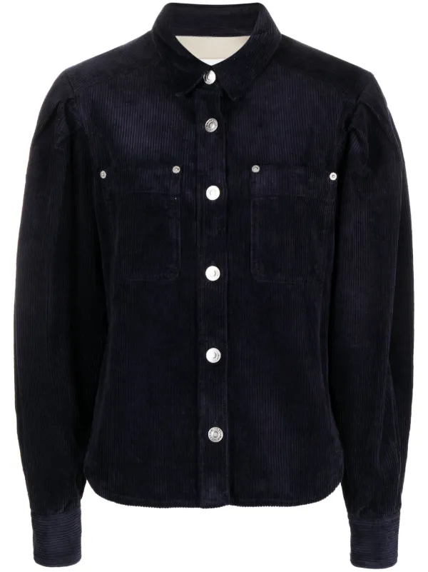 Corduroy Pointed-collar Shirt