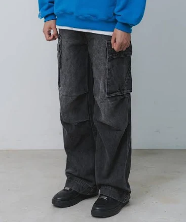 BAKKEN Wide Denim Cargo Pants