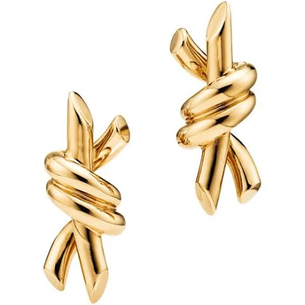 Tiffany Knot Rose Gold Earrings
